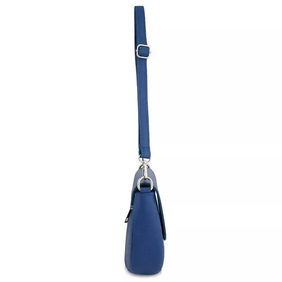 BLUE LEATHER HANDBAG - Picture 3 of 4